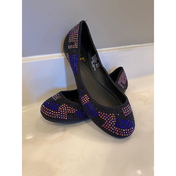 L.e.i Shoes Rainbow Flats Sparkle Women’s Slip-on Size 6 NWOT Stylish Fun Unique - Picture 2 of 9